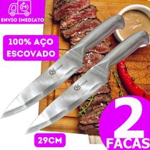 Kit Faca Inox 29 cm Cabo Ergonômico Só Qualidade