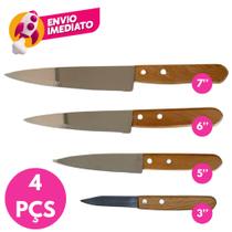 Kit Faca Peixeira Profissional 5 6 7 Polegada Chaira 7 Aço Inox Cabo Madeira Jogo Churrasco Cozinha Kit Faca Peixeira Profissional 5 6 7 Polegada Chaira 7 Aço Inox Cabo Madeira Jogo Churrasco Cozinha