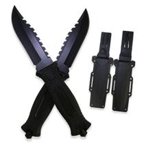 Kit Faca Tatica Esportiva Caça Mergulho Pesca Com Bainha