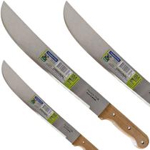 KIT Facão Tramontina 14 Polegadas para Mato Lâmina de Aço Carbono 35 cm Cabo de Madeira 13 cm - 3 Unidades