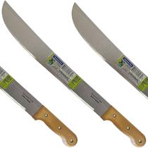 KIT Facão Tramontina 16 Polegadas para Mato Lâmina de Aço Carbono 40 cm Cabo de Madeira 13 cm - 3 Unidades KIT Facão Tramontina 16 Polegadas para Mato Lâmina de Aço Carbono 40 cm Cabo de Madeira 13 cm - 3 Unidades