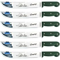 KIT Facão Tramontina Inox 12 Polegadas para Camping Lâmina de Aço Inoxidável Cabo de Polipropileno Verde - 6 Unidades
