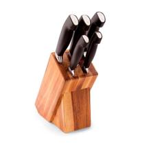 Kit facas 5 peças suporte madeira elegance kitchen mundial