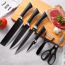 Kit Facas Chef Sharp Cozinha Aço Inox 6 Peças