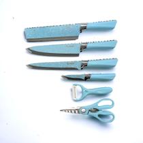 kit Facas com Revestimento Cerâmico Antiaderente 6 Peças