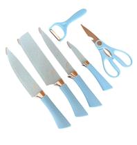 Kit Facas De Cozinha 6 Peças Premium Tesoura E Descascador