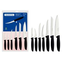 Kit Facas de Cozinha Tramontina Plenus 7 Peças Aço Inox Preto Kit Facas de Cozinha Tramontina Plenus 7 Peças Aço Inox Preto
