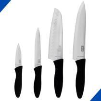 Kit Facas Linha Titanium Silver Edition 4 Peças Cozinha Yuze