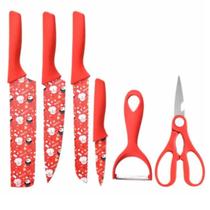 Kit Facas Natalinas 6 Peças - Sofisticação e Funcionalidade para sua Mesa de Natal Kit Facas Natalinas 6 Peças - Sofisticação e Funcionalidade para sua Mesa de Natal