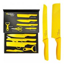 Kit facas premium - 6 peças amarela