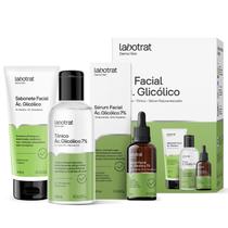 Kit facial acido glicolico dermo skin c/ 3 itens - labotrat