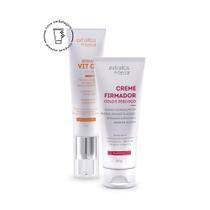 Kit Facial Anti Idade Creme Firmador Colo e Pescoço e Sérum Vitamina C Extratos da Terra