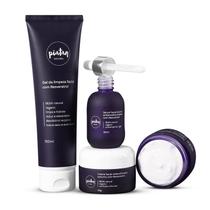Kit Facial Antienvelhecimento Resveratrol Natural e Vegano Piatan Natural com Vitame E e Ação Antioxidante
