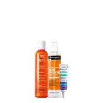 Kit Facial Controle de Acne Sabonete Acne Proofing, Tônico Actine e Gel Seca Espinhas