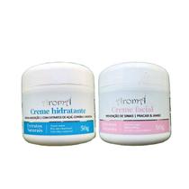 Kit Facial Creme Hidratante Rápida Absorção Anti Sinais Aromá