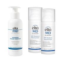 Kit facial EltaMD Hidratante AM & PM com limpador diário Kit facial EltaMD Hidratante AM & PM com limpador diário
