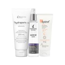Kit Facial Mantecorp Epidrat - Sabonete de Limpeza Hydraporin e Água Micelar e Creme Hidratante e Antioxidante FPS30 60g