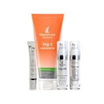 Kit Facial Mantecorp Ivy C - Sabonete e Sérum Rejuvenescedor e Creme Noturno e Creme para Olhos