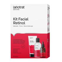 Kit Facial Retinol Labotrat Sabonete 100ml Tônico 110ml Sérum 30ml Rejuvenesce, Clareia e Hidrata a Pele
