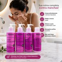 Kit Facial Rhenuks Anti-Manchas 4 Itens Limpeza Hidratação Esfoliação Água Micelar 200ml