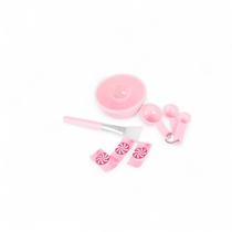 Kit Facial Tigela e Pincel Aplicador Rosa Miniso Kit Facial Tigela e Pincel Aplicador Rosa Miniso
