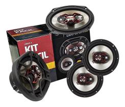 Kit Fácil Bravox 2 Quadriaxiais 6x9 B4X69X + 2 Triaxial 6 B3X60X - 240 Watts Rms Kit Fácil Bravox 2 Quadriaxiais 6x9 B4X69X + 2 Triaxial 6 B3X60X - 240 Watts Rms