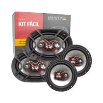 Kit Facil Bravox Alto falantes 6 Pol Triaxial+ Quadriaxial 6x9