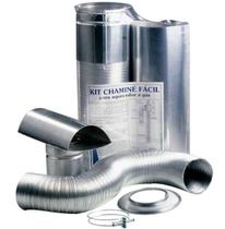 Kit Facil Chamine para Aquecedor 126mm x 1,50 metro Galvanizado
