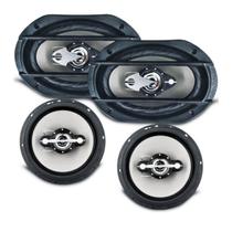 Kit Fácil Som Automotivo Par Alto Falante 6 pol e Par de Alto Falantes 6x9 Bobina Simples Leson - 2LS0280KF Kit Fácil Som Automotivo Par Alto Falante 6 pol e Par de Alto Falantes 6x9 Bobina Simples Leson - 2LS0280KF