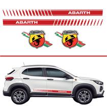 Kit Faixa Adesivo Fiat Pulse Abarth 2023 Vermelho Emblemas
