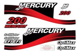 Kit Faixa Adesivo Mercury 200 Hp Até 2006 Kit Faixa Adesivo Mercury 200 Hp Até 2006