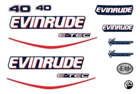 Kit Faixa Adesivo Motor Evinrude 40 Hp E-tec