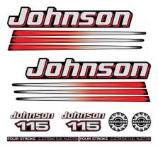 Kit Faixa Adesivo Motor Johnson 115 Hp Capô Preto Kit Faixa Adesivo Motor Johnson 115 Hp Capô Preto