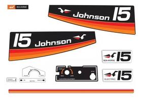 Kit Faixa Adesivo Motor Johnson 15 Hp Ano 1974