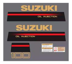 Kit Faixa Adesivo Motor Suzuki 100 Hp Ano 1995 A 1997
