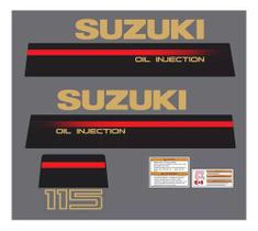 Kit Faixa Adesivo Motor Suzuki 115 Hp Ano 1995 A 1997