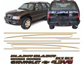 Kit Faixa Blazer Dlx Executive 1999 4.3 V6 Adesivo Dourado