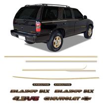 Kit Faixa Blazer Dlx Executive 1999 4.3 V6 Adesivo Dourado