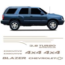 Kit Faixa Blazer Executive 2007/08 4x4 2.8 Adesivo Champanhe