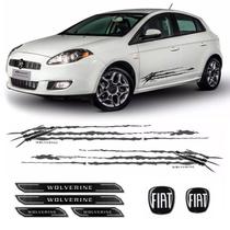Kit Faixa Bravo Wolverine Grafite + Soleira + Emblemas Fiat Kit Faixa Bravo Wolverine Grafite + Soleira + Emblemas Fiat