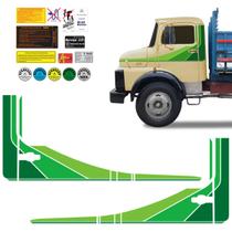 Kit Faixa Caminhão MB 1113 1114 Padrão 1987 Moderno Verde