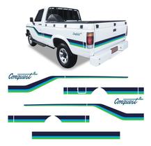 Kit Faixa D20 Conquest 1992 Adesivos Completo Cabine Simples