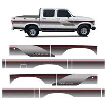 Kit Faixa D20 Deluxe 1995 1996 Adesivos Cinza Cabine Dupla Kit Faixa D20 Deluxe 1995 1996 Adesivos Cinza Cabine Dupla
