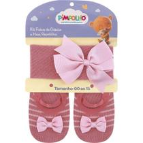 Kit Faixa De Cabelo E Meia Sapatilha Pimpolho