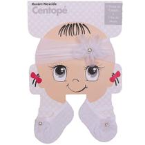 Kit Faixa de Cabelo e Sapatilha para Bebê Branco - CENTOPÉ Kit Faixa de Cabelo e Sapatilha para Bebê Branco - CENTOPÉ