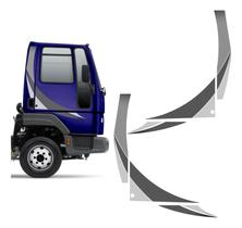 Kit Faixa Ford Cargo 2001 Adesivo Lateral Original Cinza