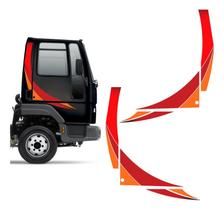 Kit Faixa Ford Cargo 2001 Adesivo Lateral Original Vermelho