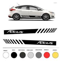 Kit Faixa Lateral Carro Ford Focus Adesiva Motorista Carona