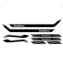 Kit Faixa Lateral Compatível Ecosport Freestyle + Soleira