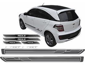 Kit Faixa Lateral Grafite Agile Effect 2014 + Soleiras
